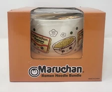 Ramen Noddle Bowl, Maruchan Ceramic Bowl with Spoon, Chopsticks & Holder