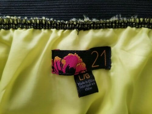 Girls Chartreuse (Greenish/Yellow) Teen Youth Skater Mini Skirt - Size L - Picture 4 of 4