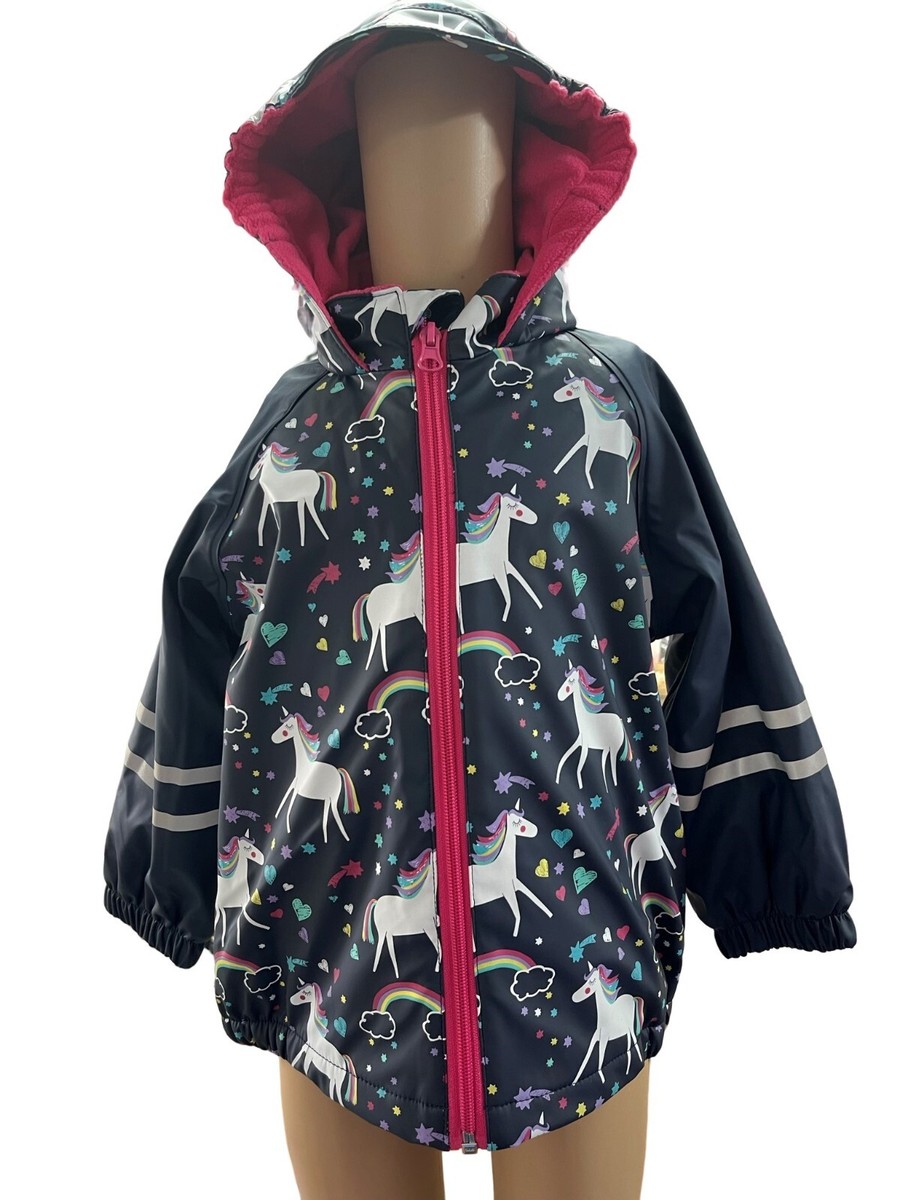 Scout Regenjacke Matschjacke Windjacke Fleece gefüttert Einhorn 80/86 92/98