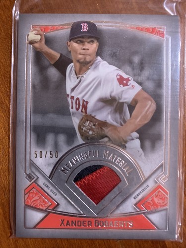 Red Sox๐ฅ2017 Topps Museum Meaningful Material Relic Lot (7) ORTIZ BETTS /50๐ - Picture 8 of 12