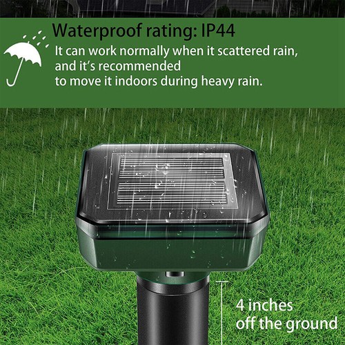4/1 Pack Solar Power Ultrasonic Mice Gopher Mole Pest Snake Repellent Repeller - Picture 4 of 14