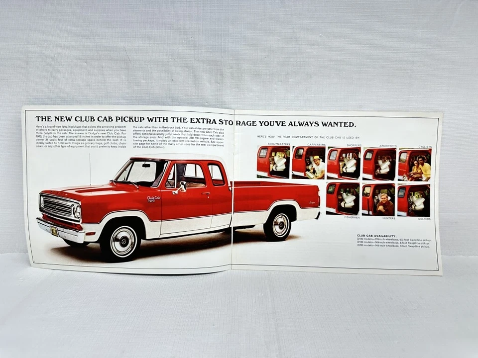Dodge Light Duty Trucks 1973 folleto de ventas original D100, D200, D300 Foto 2 de 4