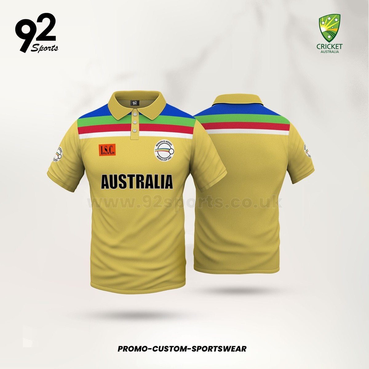 Maillot De Cricket Rétro Australie 1993 - Série Mondiale ICC LIGHTNING/THUNDER, Neuf