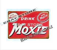 1950's Drink Old Moxie metal tin sign man cave wall home tavern