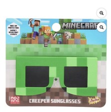 Minecraft Creeper Green Kids Sunglasses 100 UV Protection/Shatter Resistant