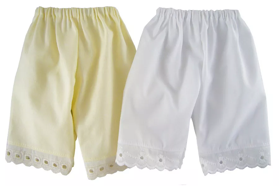 2 Pair White Cream Pantaloons Handmade for 18