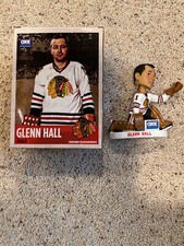 RARE BOBBLEHEAD OF CHICAGO BLACKHAWK HALL OF FAME GREAT DECEASED GLENN HALL