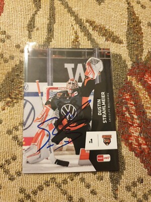 DEL 2022/2023 22/23 signiert Grizzlys Wolfsburg Dustin Strahlmeier 