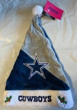 Dallas Cowboys Team Logo Holiday Plush Santa Hat NEW! NWT Christmas SW20