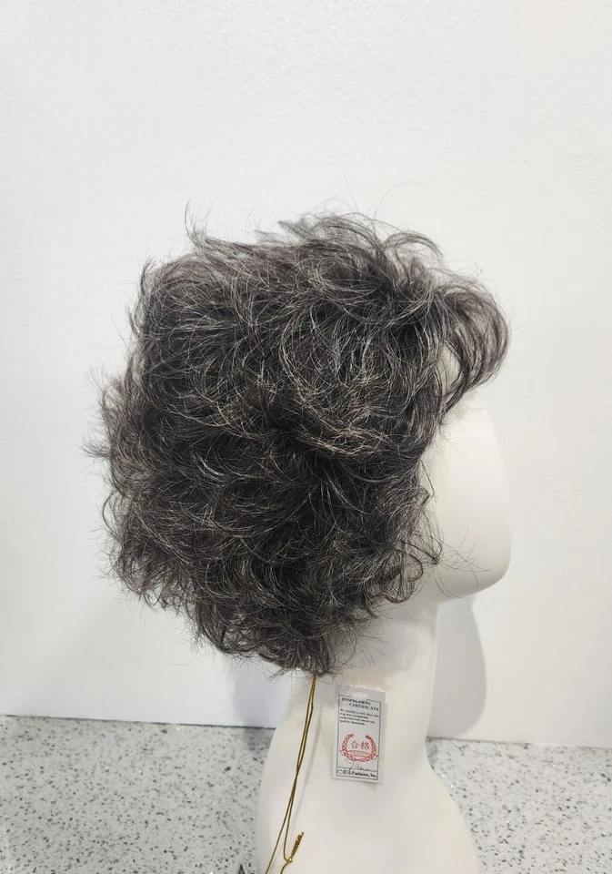 Peluca rizada colección Aspen C-190 RACHELLE #34 marrón oscuro con 25 % gris Foto 3 de 4