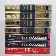 Maxell XL II High Bias Cassette Tapes 90 100 Min Assorted Lot of 7