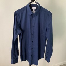Calvin Klein Infinite Slim Fit Blue Dress Shirt Men  s Size S/P