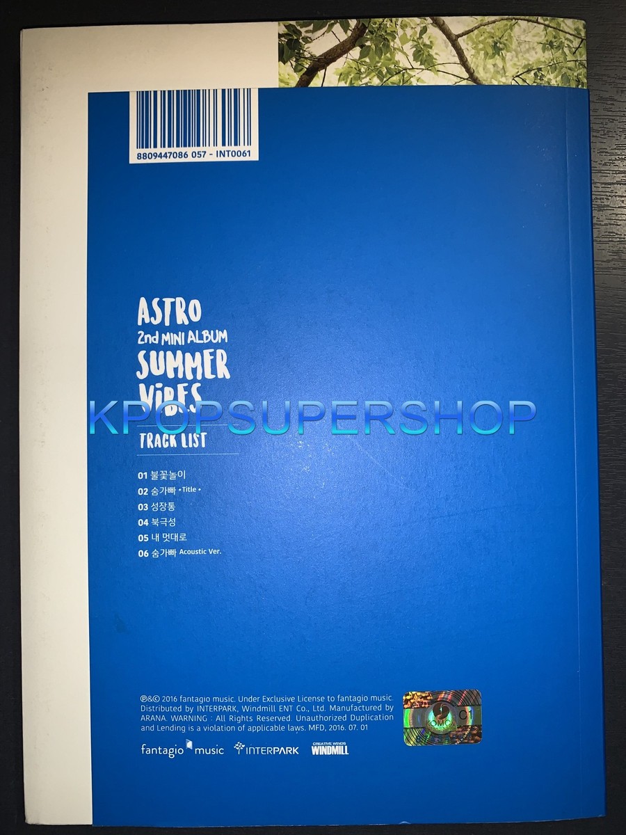 Astro 2nd Mini Album Summer Vibes Album CD Postcard Great JinJin