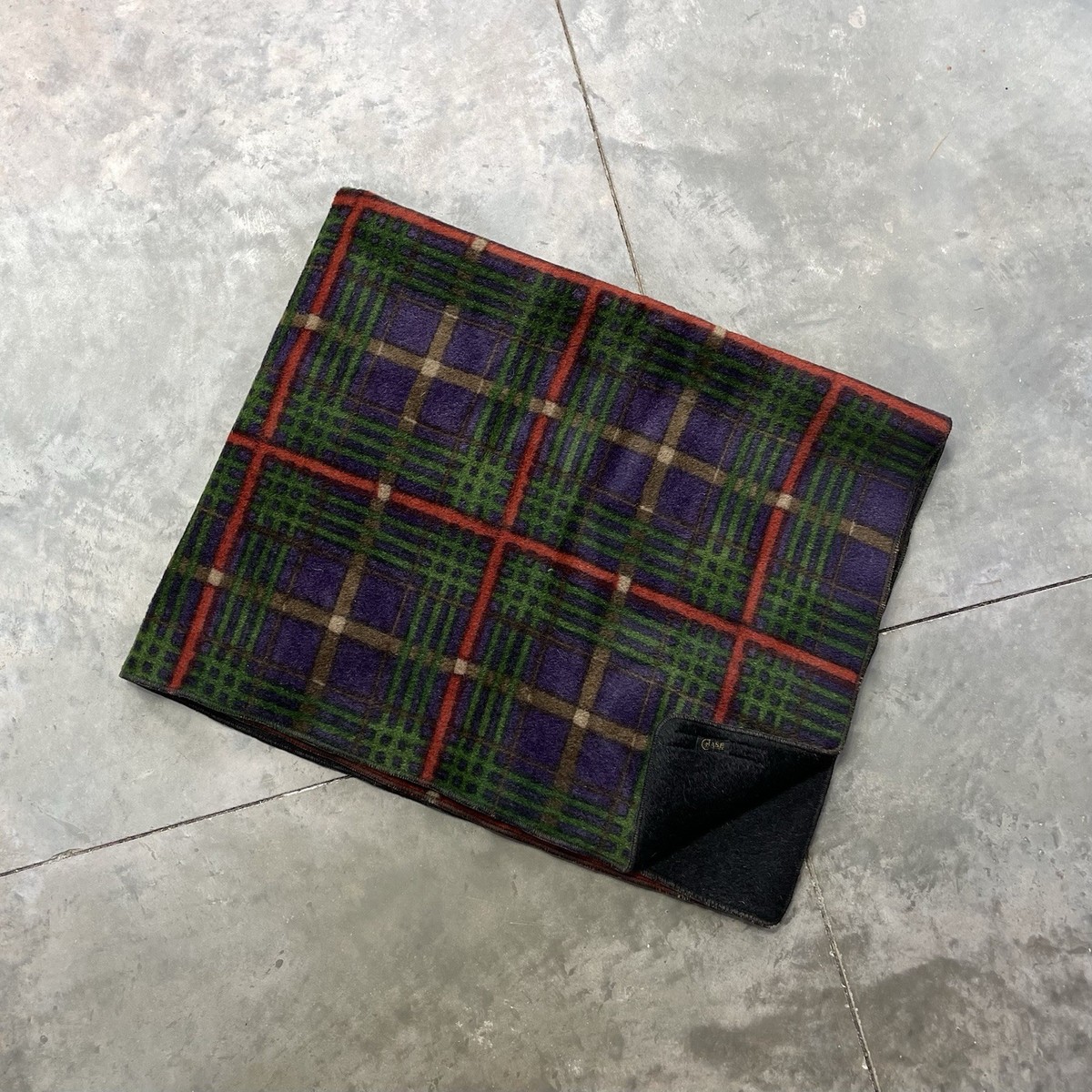 Antique Chase Horsehair Carriage Lap Blanket 19th Century Plaid