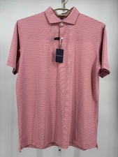 Peter Millar Crown Crafted Mezzo Performance Mesh Polo Shirt Mens XL Pink Crepe