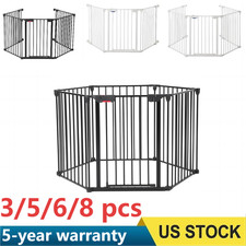 3/5/6/8 PCS Dog Playpen Outdoor 29" High Metal Dog Fence / Gate Garden Pet Fence