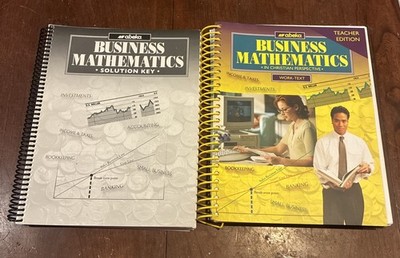 Abeka Business Mathematics Set Teacher Edition & Solution Key 11th 12th Book
