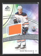 2021 Upper Deck SP Game Used Hockey Ryan McLeod #159 Memorabilia Jersey