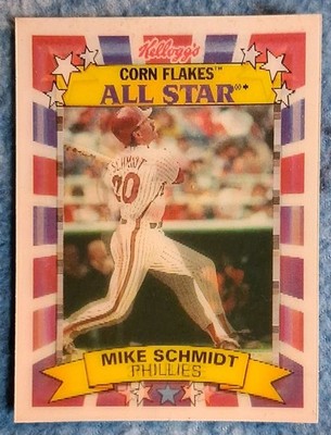 Kellogg's 1992 Corn Flakes All Star Mike Schmidt #10 Phillies MLB Card