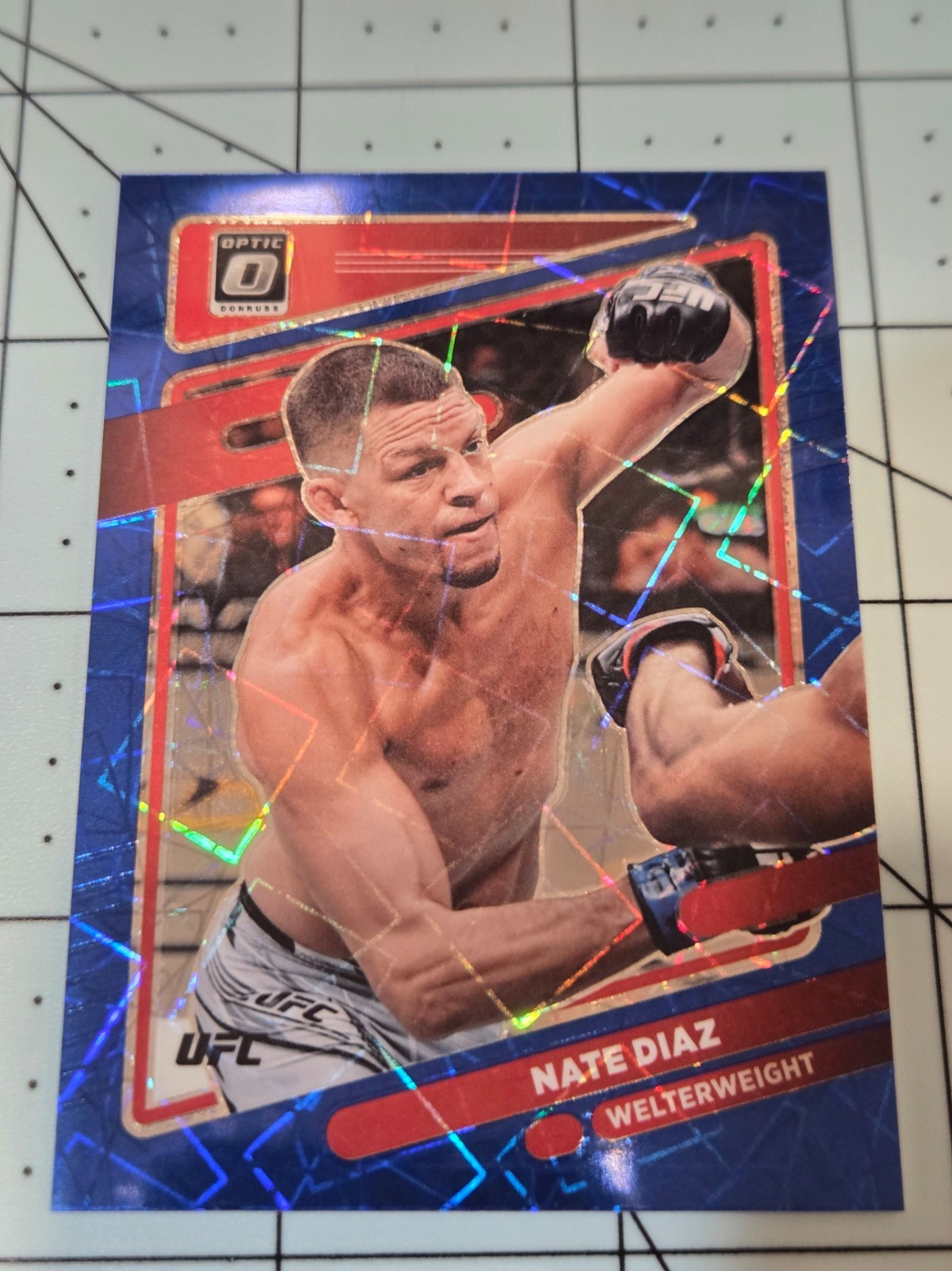 2022 Panini Donruss Optic UFC Nate Diaz Blue Velocity Prizm #23