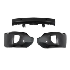 Front Bumper Face Bar Black W/ Sensor Holes Fit For Chevy Silverado 1500 16-18