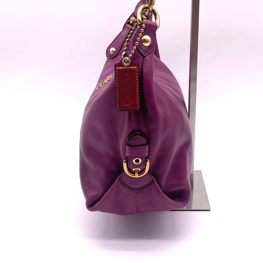 COACH Madison Hailey Purple Leather Bag - Gem