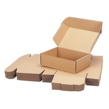 PHAREGE 10x7x3 inch Shipping Boxes Bulk 25 Pack Brown, Tab Lock Tuck Top Mail...