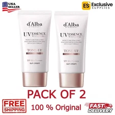PACK OF 2 - D’ALBA Waterfull Pink Tone Up Sunscreen 50ml EACH SPF 50+ PA+++.