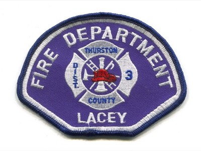 Lacey Fire Department Thurston County District 3 Patch Washington WA v2