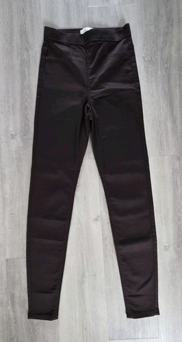 M&S size 6 long HIGH RISE JEGGINGS stretch denim CHOCOLATE BROWN jeans - Picture 16 of 16