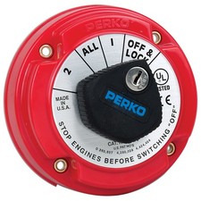 Perko 8504DP Med Duty Batt Selector Switch w/Alternator Field Disconn  Key Lock
