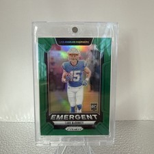 2024 Panini Prizm - Emergent Ladd McConkey #13 Green Prizm (RC)