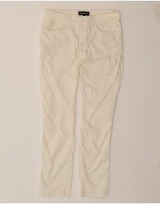 ROCCOBAROCCO Womens Slim Casual Trousers W32 L28 White Cotton DH09