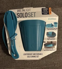 Delta Light Solo Set Pacific Blue Bowl, Mug, Cutlery Set Camping Boating