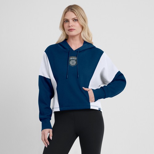 Women's Fanatics Navy San Diego FC Oversized Legacy Goalkeeper Pullover Hoodie - Bild 4 von 5