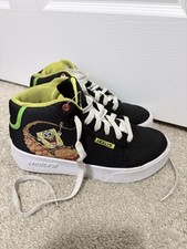 Heelys SpongeBob SquarePants High Top Wheeled Sneakers Black/Green US 5