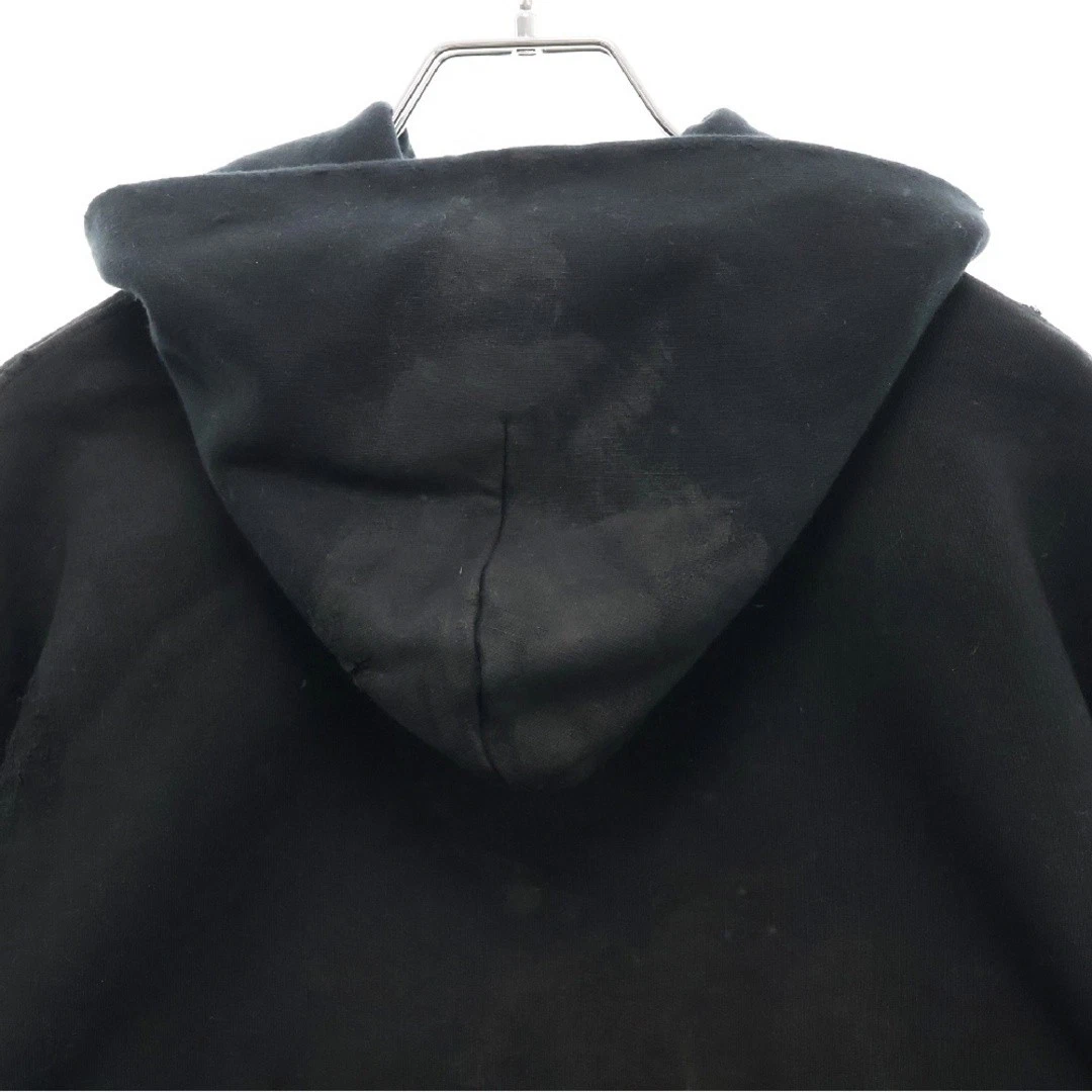 BALENCIAGA 23SS SKATER HOODIE Crash Dust Patch Pullover Nero 739024 TOVN3