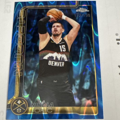 NIKOLA JOKIC 2025-26 Topps Chrome Update RayWave Blue Refractor /150 Nuggets
