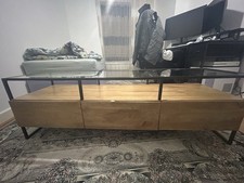 Oak Furniture Land Solid Oak TV Media Entertainment Unit Cabinet Stand