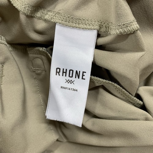 Rhone Commuter Mens 38 Khaki Beige Golf Comfort Stretch 10" Inseam Preppy Casual - Picture 7 of 11