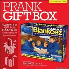 2 Prank Pack Funny Gag Joke Gift Box FAMILY BLANKEEZ 11.25 x 9 x 3.25 Christmas