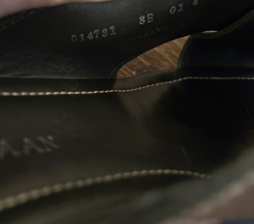 Cole Haan Black Leather Slide On Cross Strap Sandals Size 8 - Picture 6 of 6
