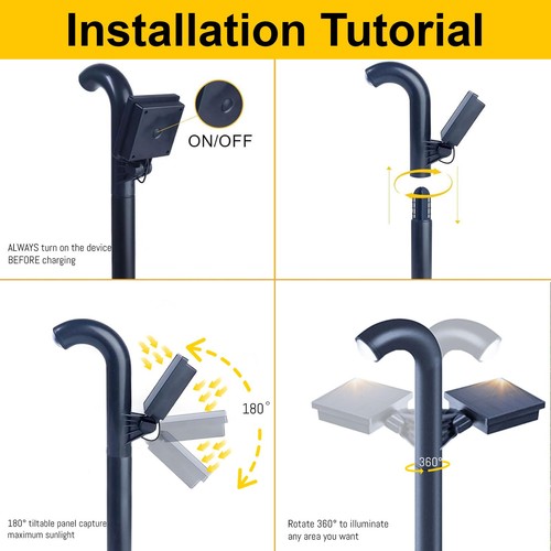8 Pack Led Pathway Lights Solar Garden Outdoor Waterproof With 1 High Brightness - Picture 7 of 7
