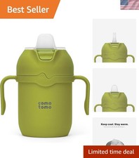 Toddler Tumbler 8oz Insulated Sippy Cup with Silicone Straw and Spout, Green