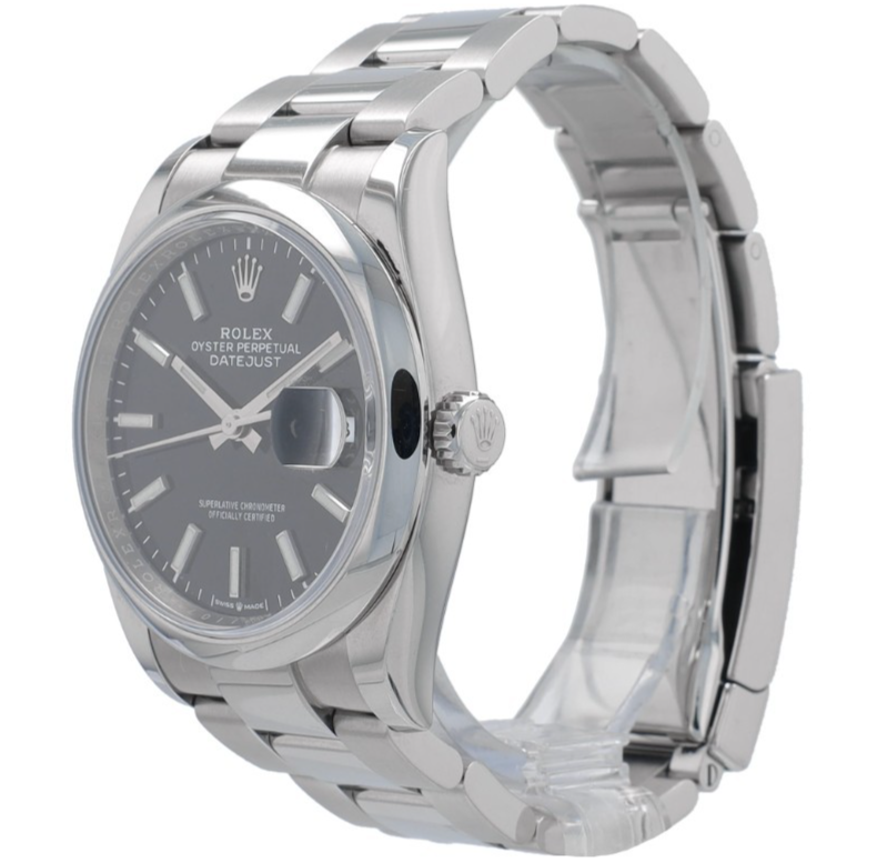 ichi๑´∀`๑o ROLEX DATEJUST 126200 36MM BLUE INDEX DIAL WITH STAINLESS