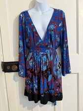Anna Scholz Simply Be Top Blue Multicoloured Floral Belt Stretchy Size 22