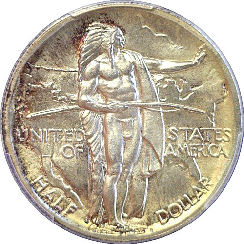 1938-S 50C Oregon Trail Commemorative Half Dollar PCGS MS-67 - Picture 2 of 3