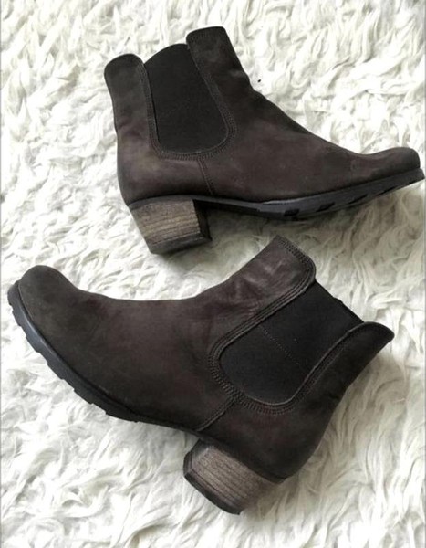 Women Gabor Boots Khaki Suede 37 #7T3V