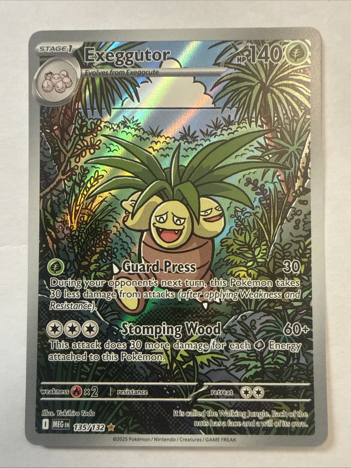Pokémon Exeggutor Illustration Rare Holo Me01 Mega Evolution 135/132 140 HP