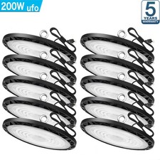 10 Pack 200W Led UFO High Bay Light Industrial Commercial Warehouse Shop Light
